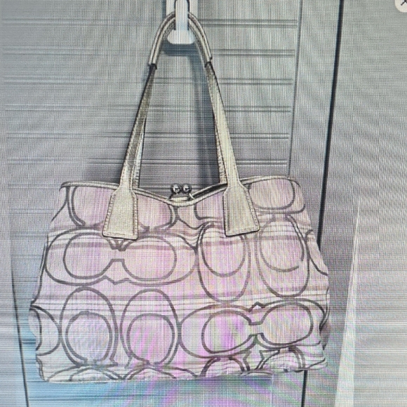 Coach Vintage Multicolor Plaid With Middle Pocket Kisslock Closure - Picture 6 of 16